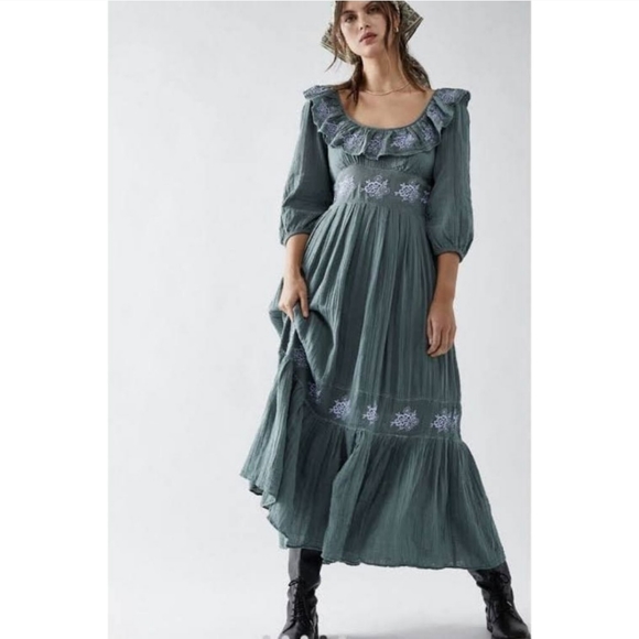 EUC Free People Embroidered Boho Dress - Picture 9 of 9